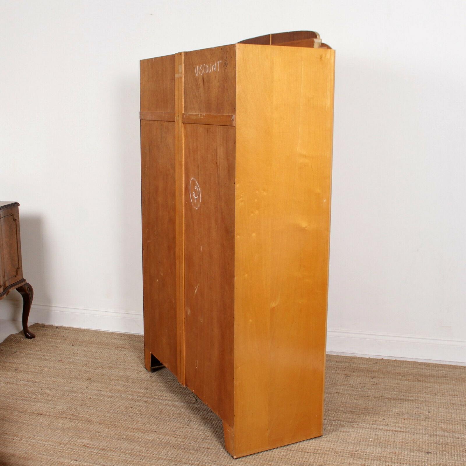 Art Deco Burr Maple Wardrobe Compactum For Sale 2