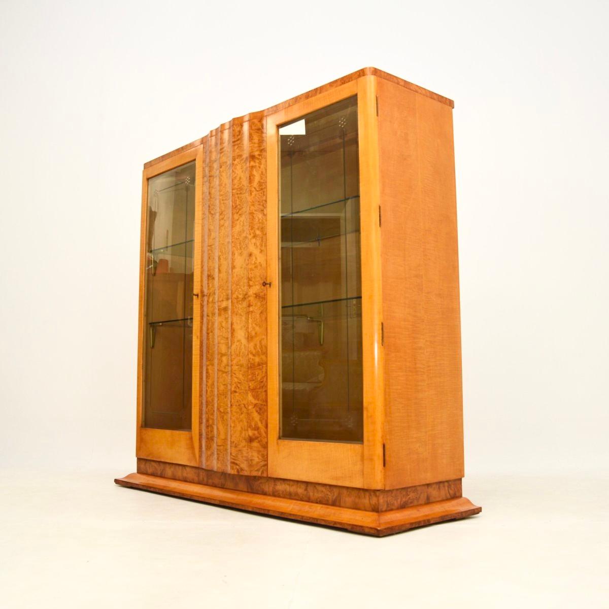 Librería / Armario Art Decó de nogal y sicomoro by Epstein en venta 1