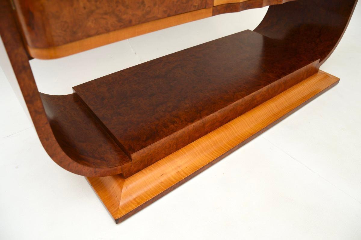 Art Deco Burr Walnut and Sycamore Sideboard For Sale 6