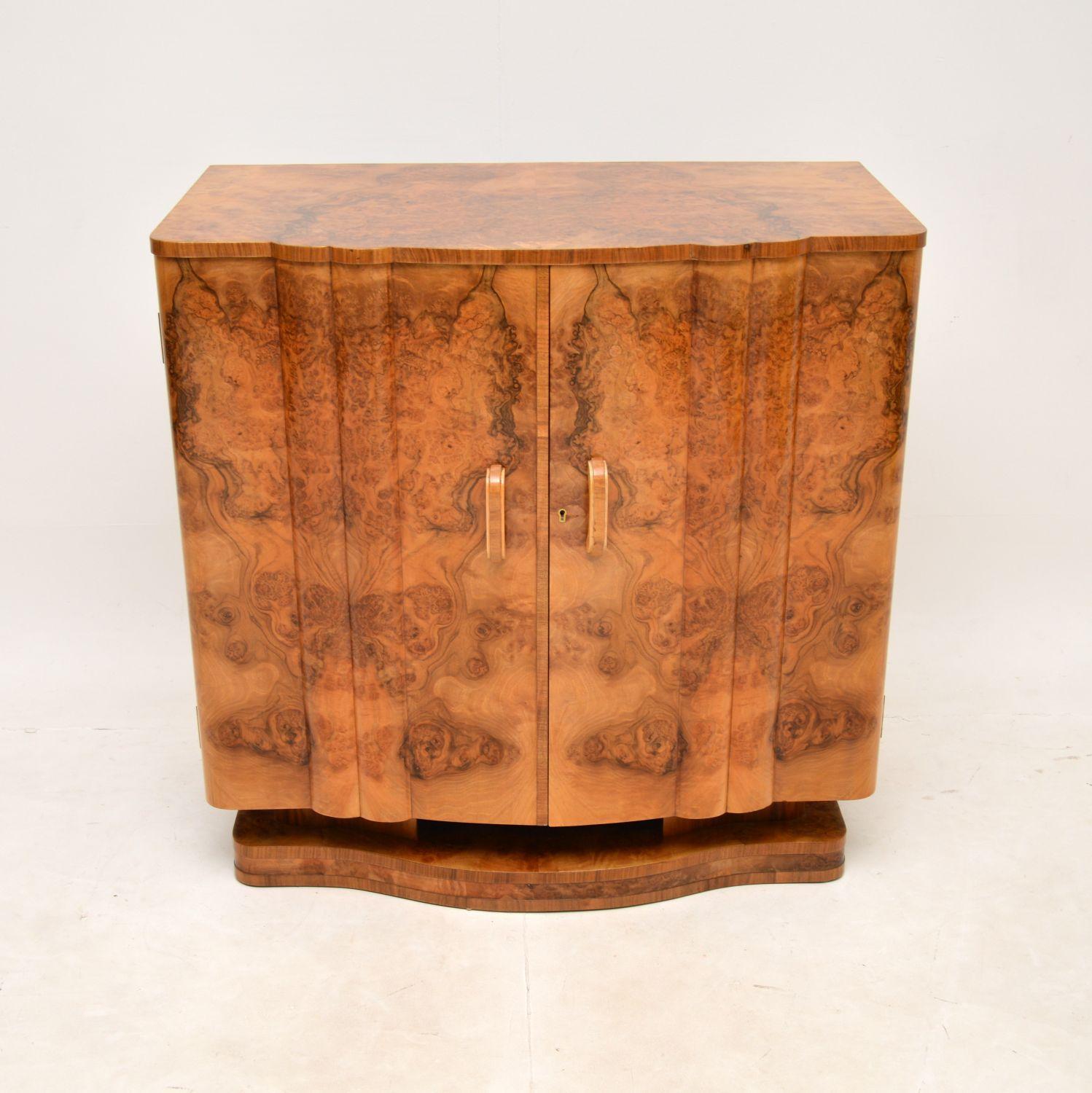 Art Deco Burr Walnut Cabinet by Harry and Lou Epstein In Good Condition In London, GB