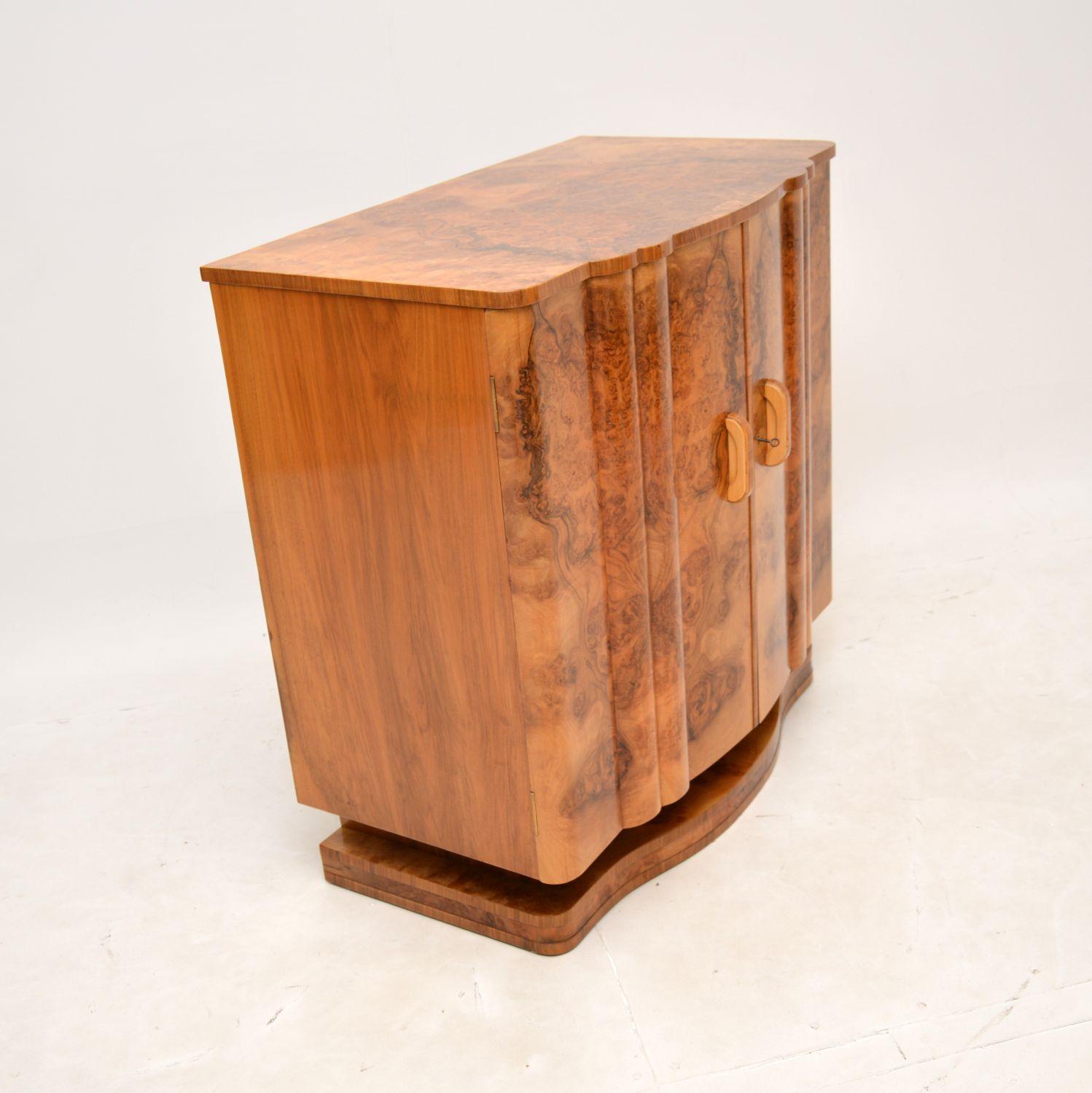 Early 20th Century Art Deco Burr Walnut Cabinet by Harry and Lou Epstein