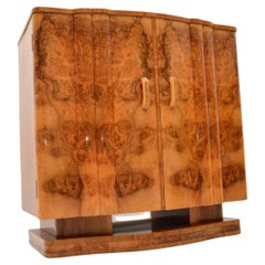 Antique Art Deco Burr Walnut Cabinet by Harry and Lou Epstein