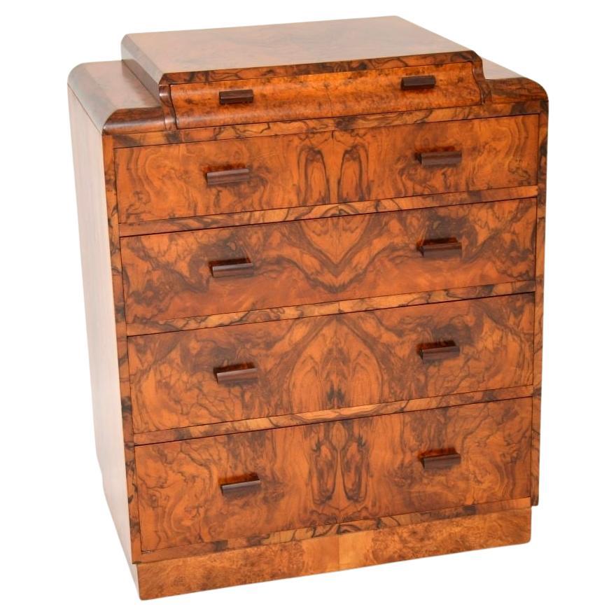 Commode Art Déco en ronce de noyer
