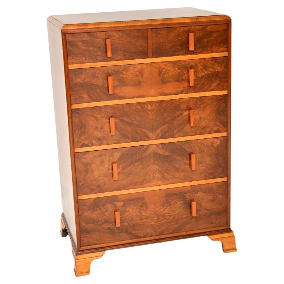 Art Deco Burr Walnut Chest of Drawers