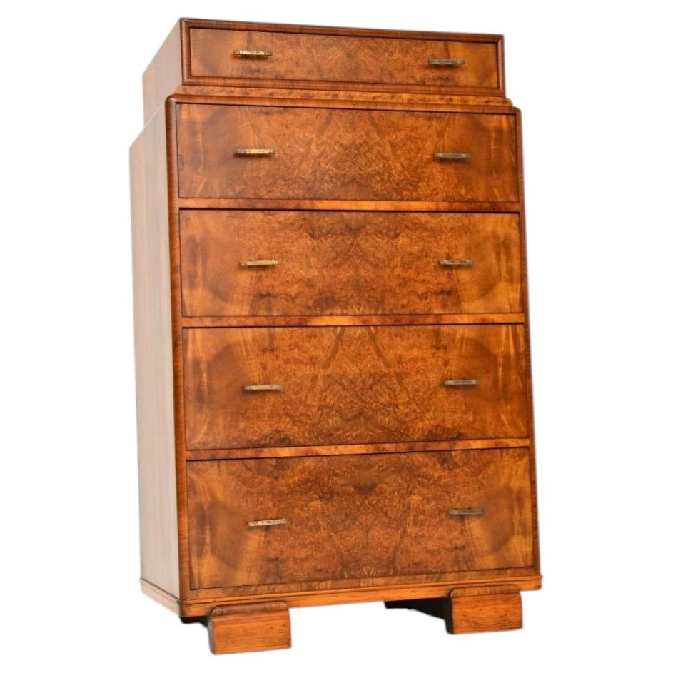Art Deco Burr Walnut Chest of Drawers