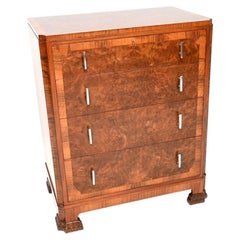 Art Deco Burr Walnut Chest of Drawers
