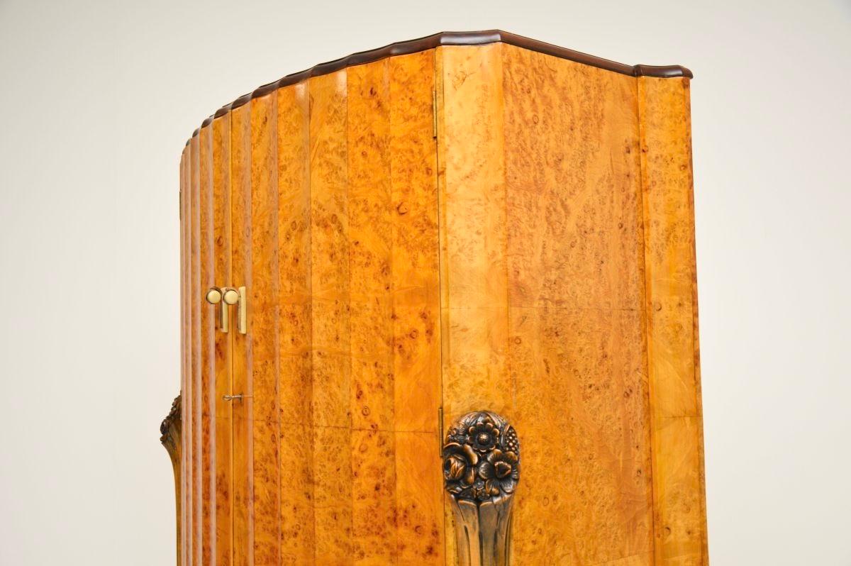 Mobile da cocktail in radica di noce Art Déco di Epstein in vendita 4