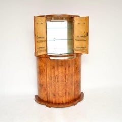 Art Deco Burr Walnut Cocktail Cabinet by Epstein