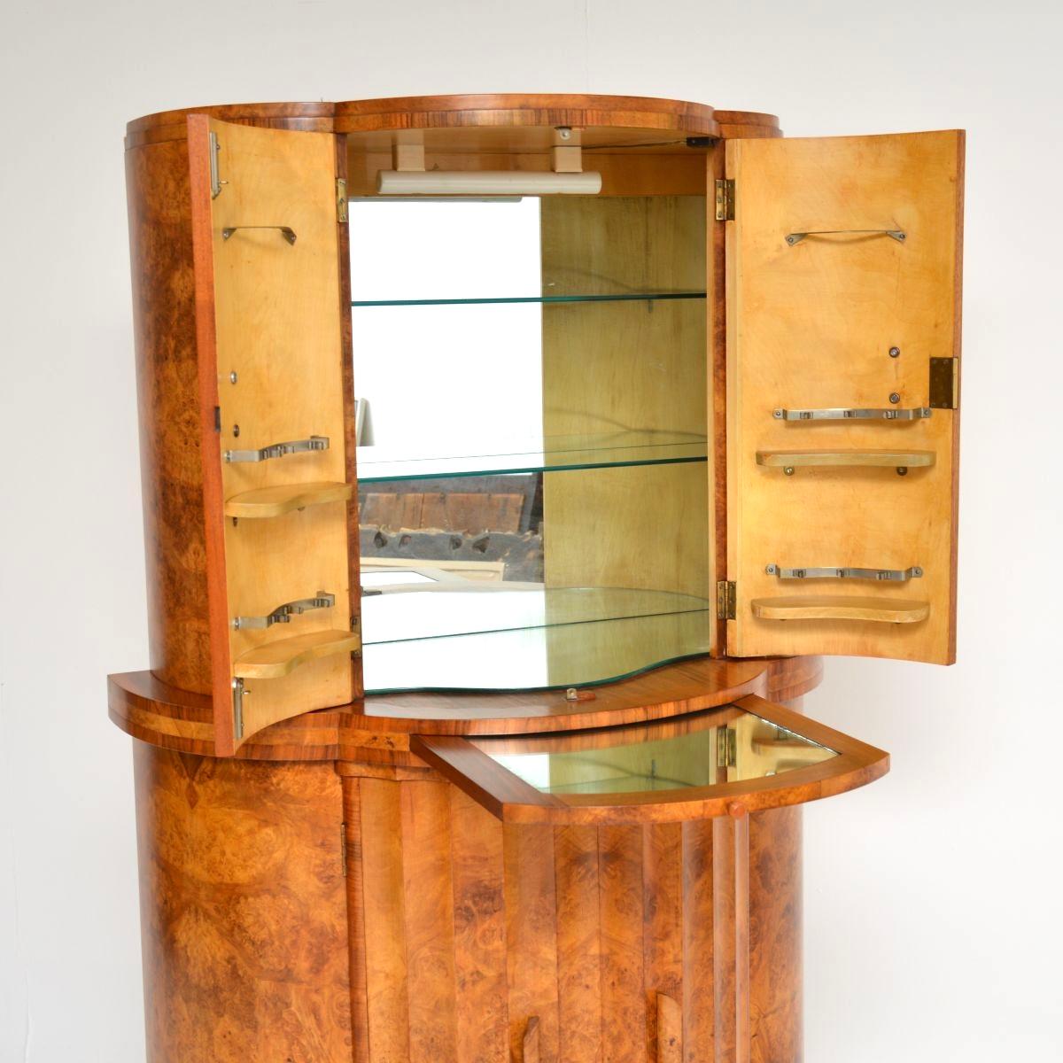 Mobile da cocktail in radica di noce Art Déco di Epstein In condizioni buone in vendita a London, GB