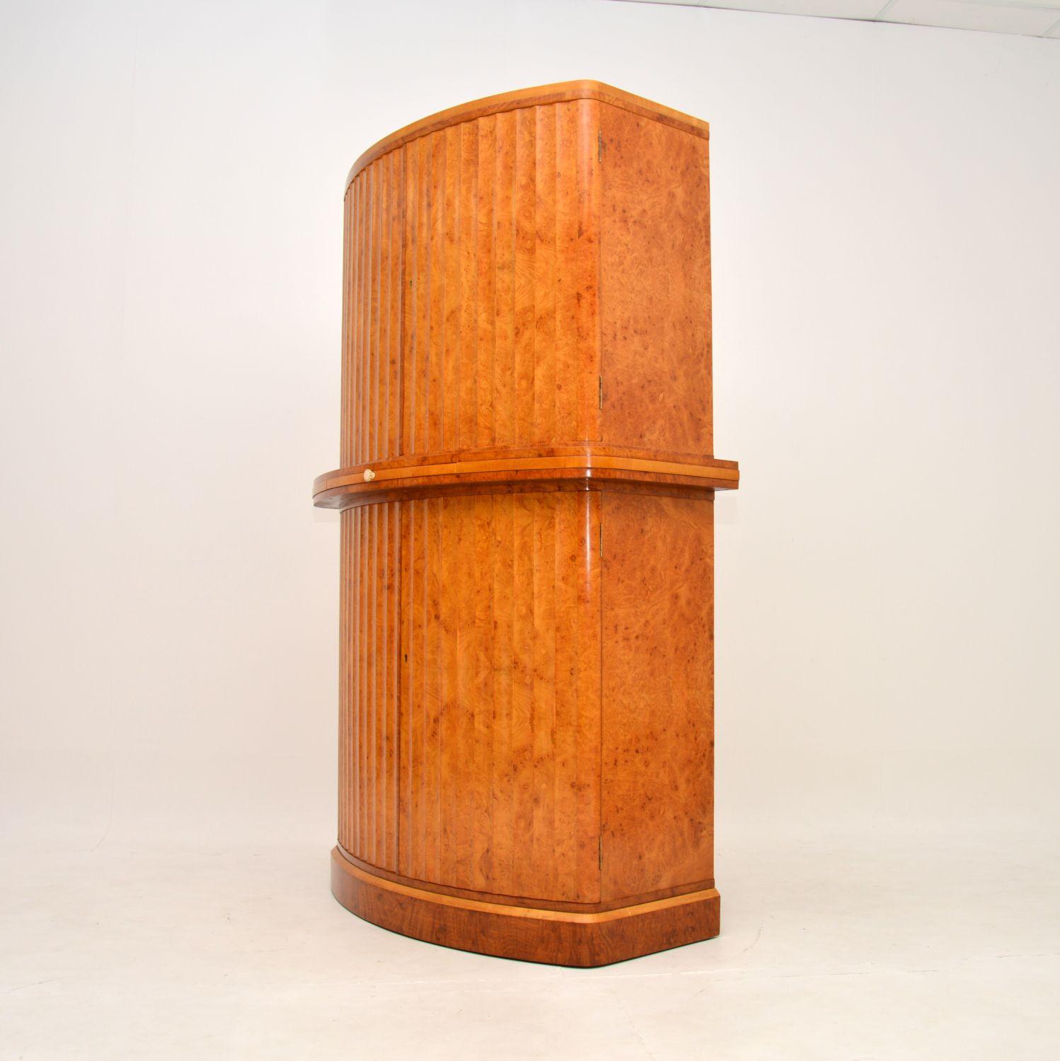 Art Deco Burr Walnut Cocktail Cabinet by Epstein 1