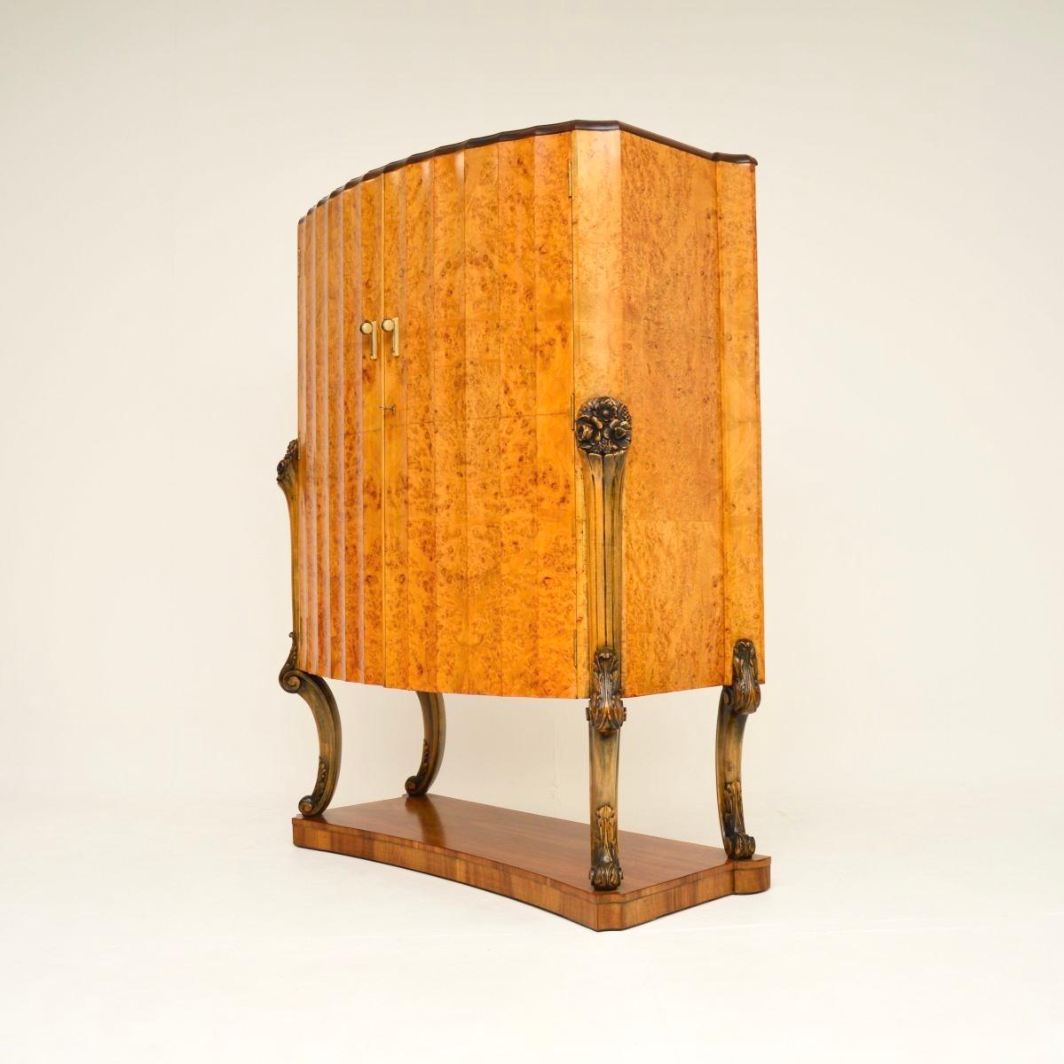 Mobile da cocktail in radica di noce Art Déco di Epstein in vendita 1