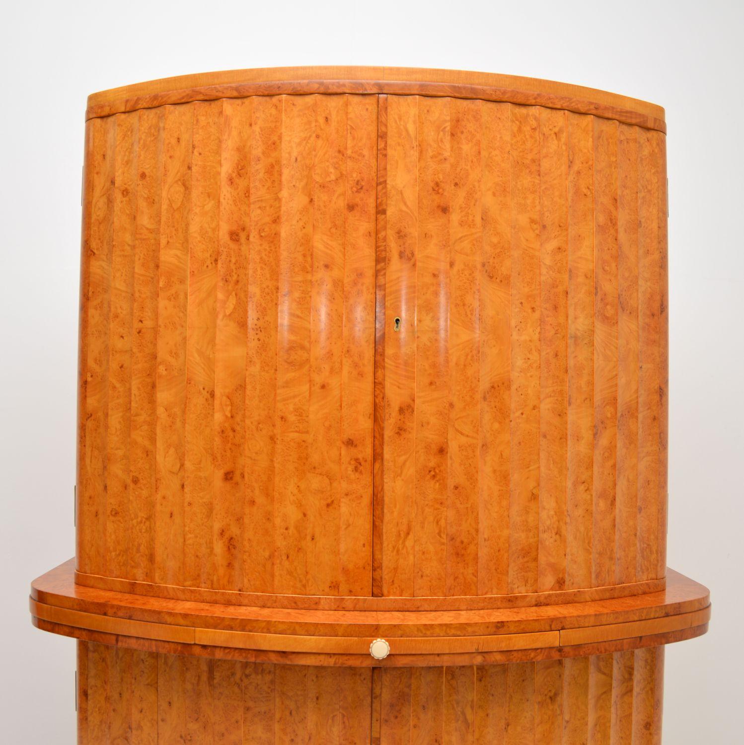 Art Deco Burr Walnut Cocktail Cabinet by Epstein 2