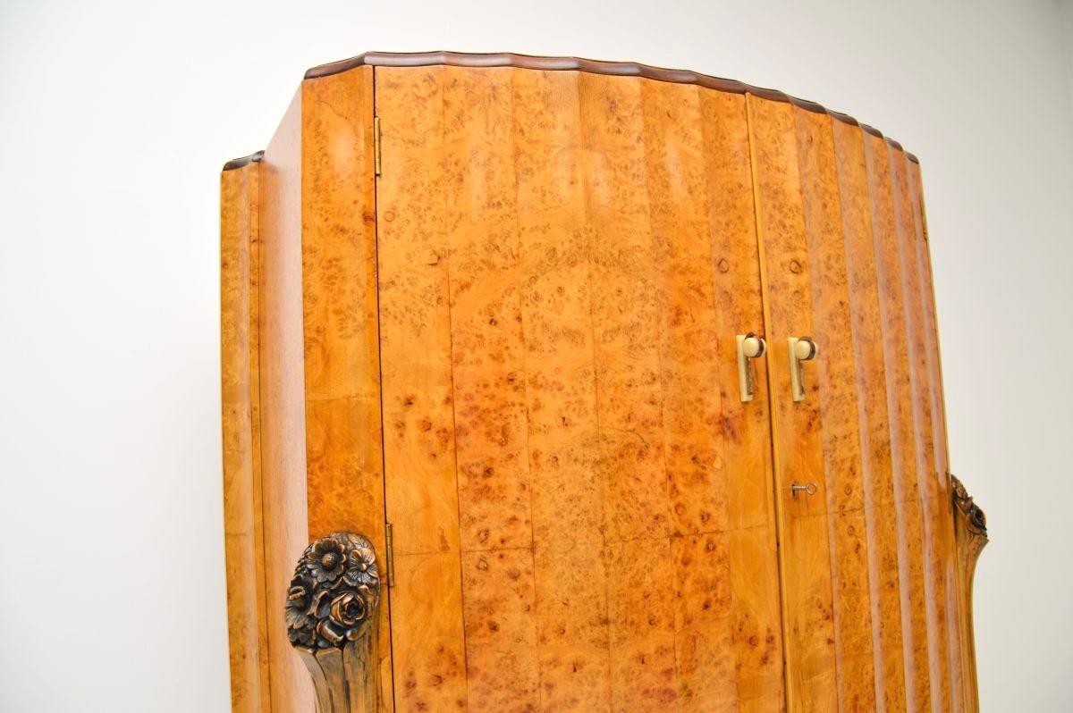 Mobile da cocktail in radica di noce Art Déco di Epstein in vendita 3