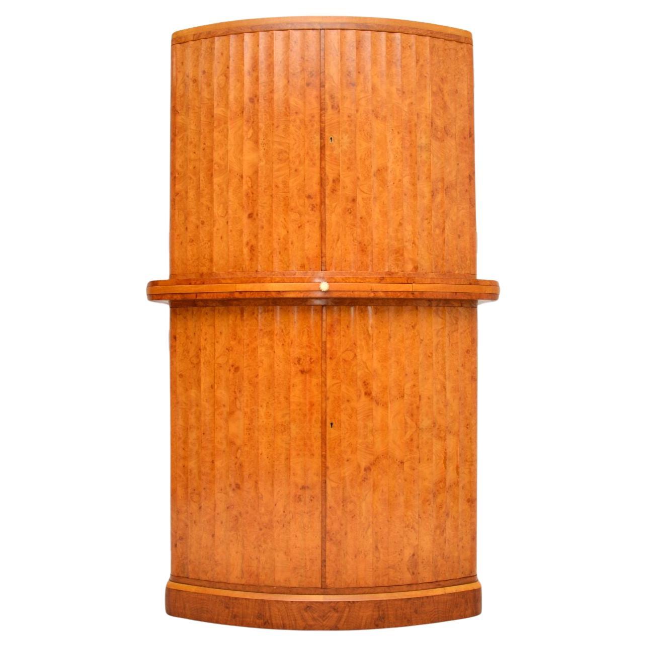 Art Deco Burr Walnut Cocktail Cabinet by Epstein