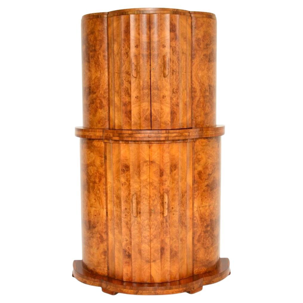 Art Deco Burr Walnut Cocktail Cabinet by Epstein