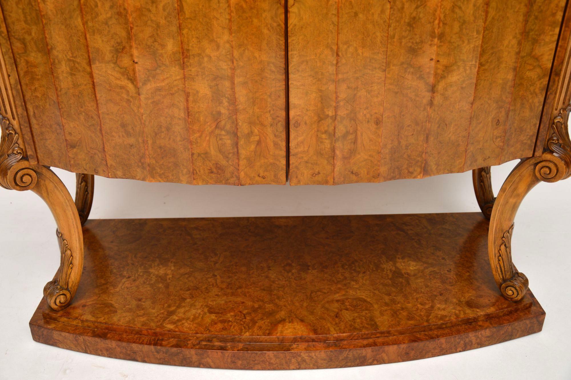 Art Deco Burr Walnut Cocktail Cabinet by H & L Epstein 4