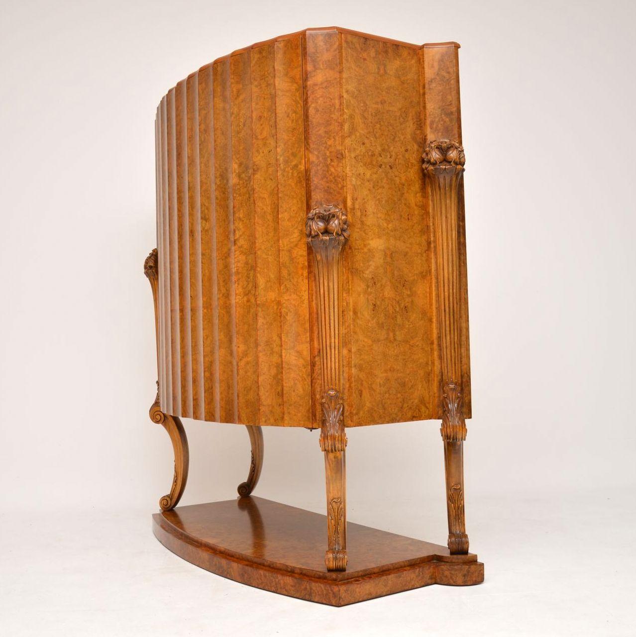 Art Deco Burr Walnut Cocktail Cabinet by H & L Epstein 5