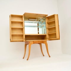 Mobile da cocktail in radica di noce Art Deco di Hille