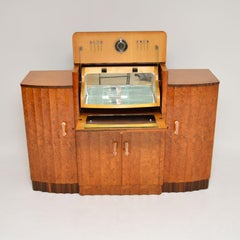 Art Deco Burr Walnut Cocktail Cabinet / Sideboard by Epstein