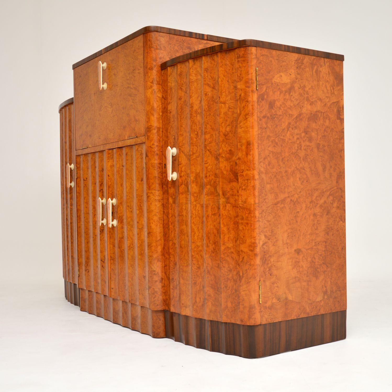 Art Deco Burr Walnut Cocktail Cabinet / Sideboard by Epstein 3
