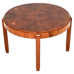 Art Deco Burr Walnut Coffee / Side Table