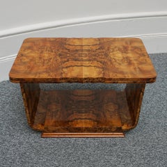 Table basse Art Déco en ronce de noyer