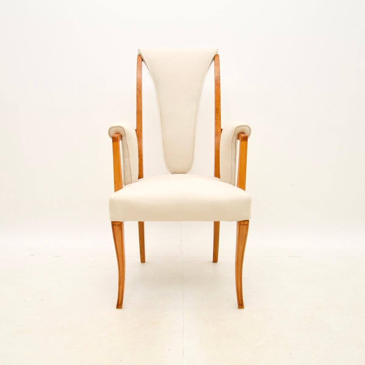 Table et chaises de salle à manger Art déco en ronce de noyer par Hille en vente 5