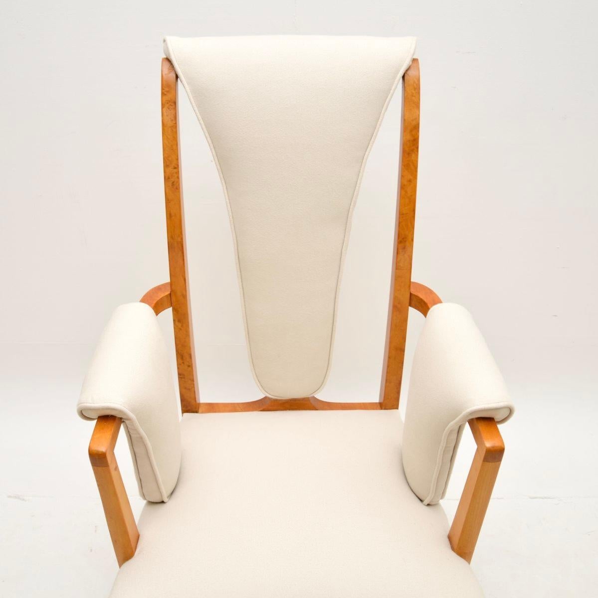 Table et chaises de salle à manger Art déco en ronce de noyer par Hille en vente 11