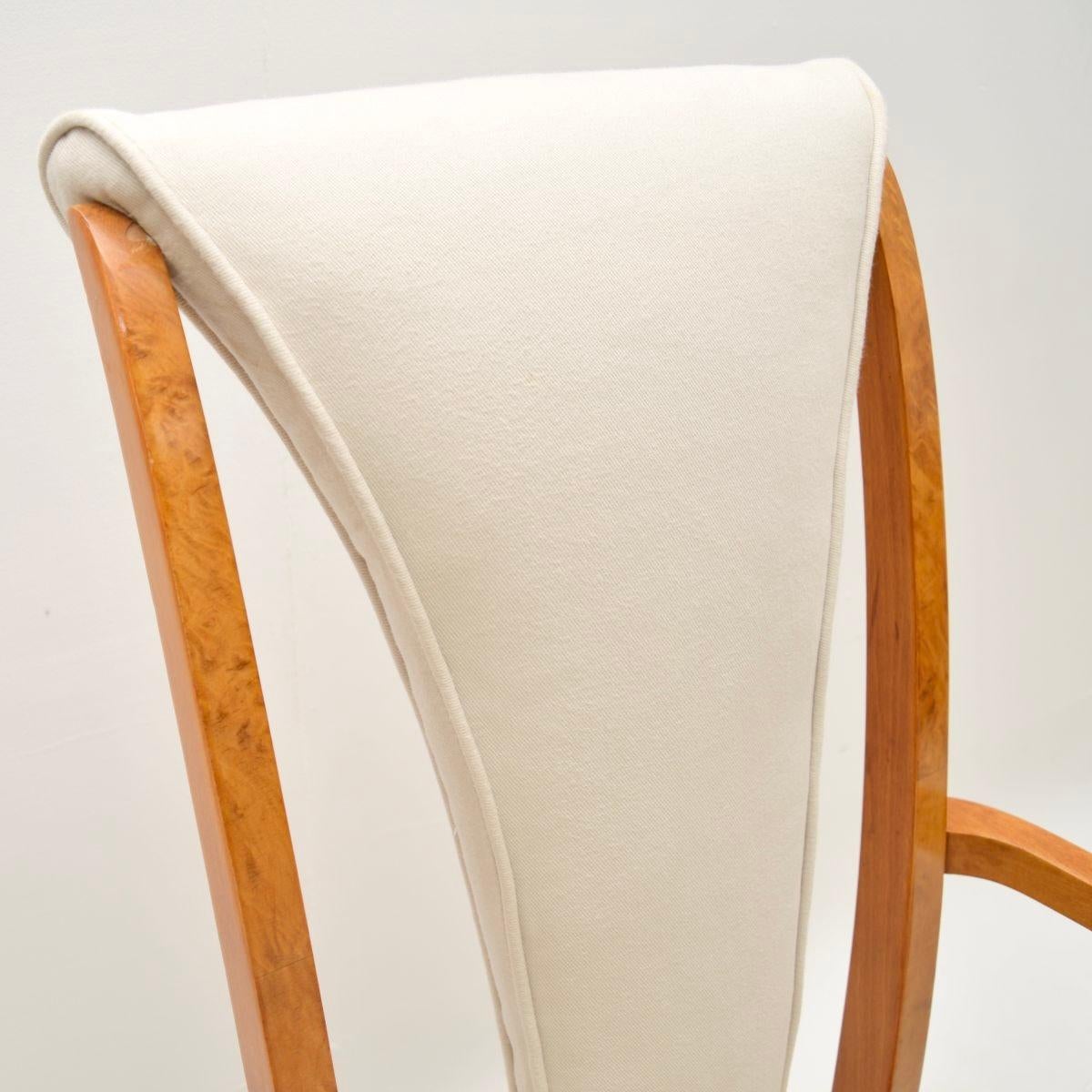 Table et chaises de salle à manger Art déco en ronce de noyer par Hille en vente 12