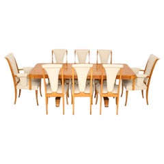 Mesa y sillas de comedor Art Déco de nogal de Hille