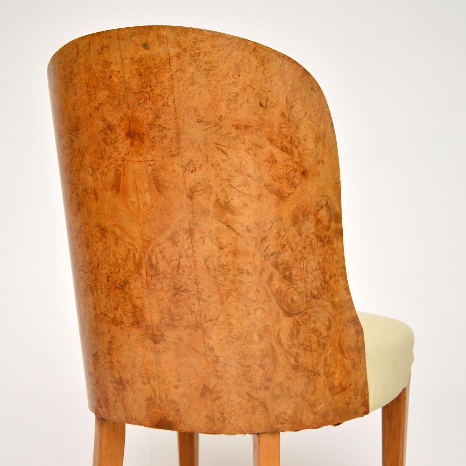 Art Deco Burr Walnut Dining Table & Cloud Back Chairs by Epstein 10