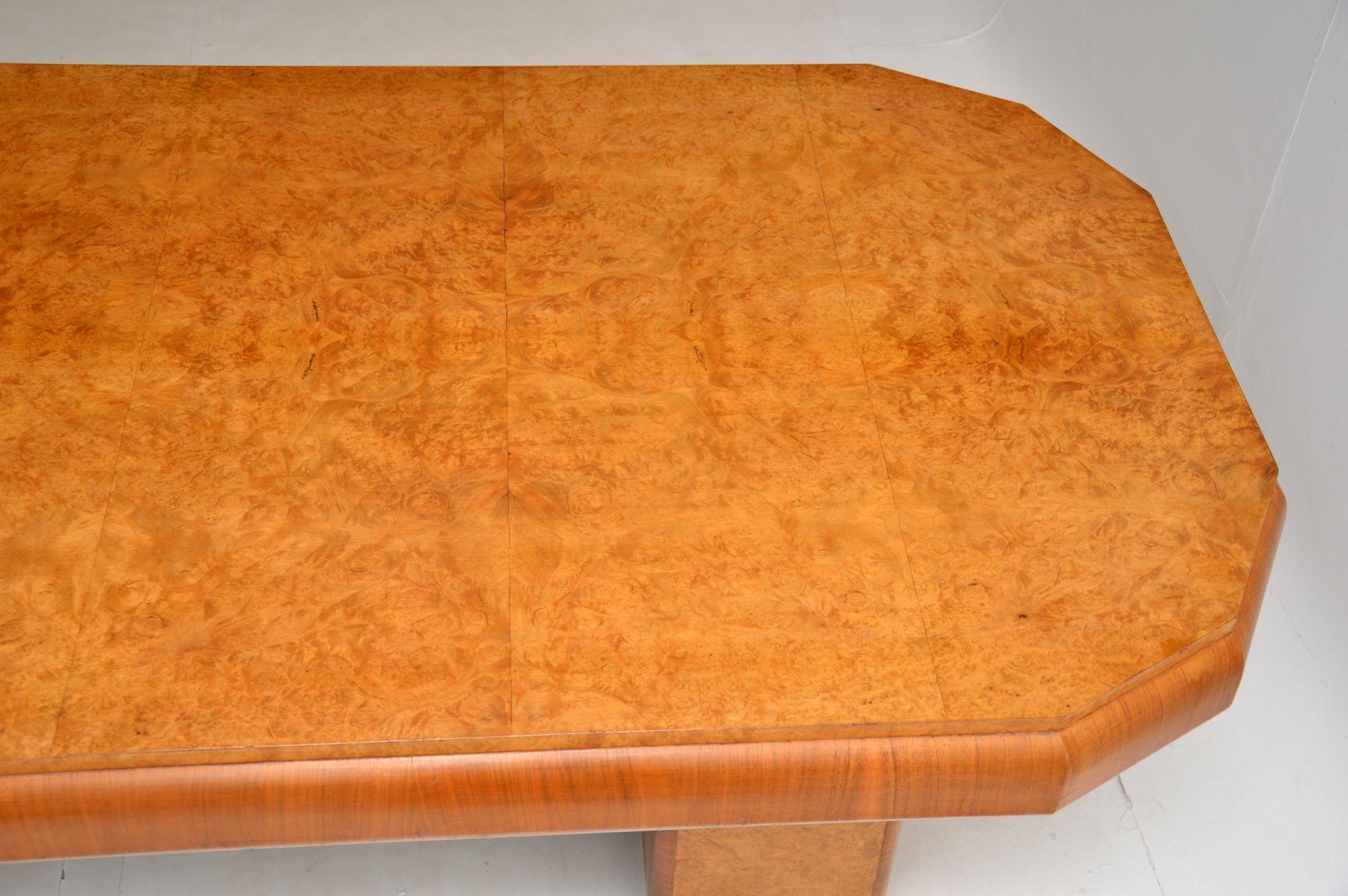 Art Deco Burr Walnut Dining Table & Cloud Back Chairs by Epstein 2
