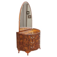 Art Deco Burr Walnut Dressing Table - Maurice Adams Ltd