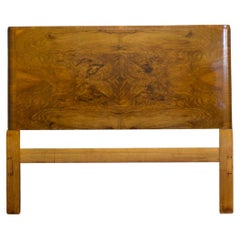 Vintage Art Deco Burr Walnut Headboard, 1930s