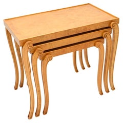 Art Deco Burr Walnut Nest of Tables by Hille