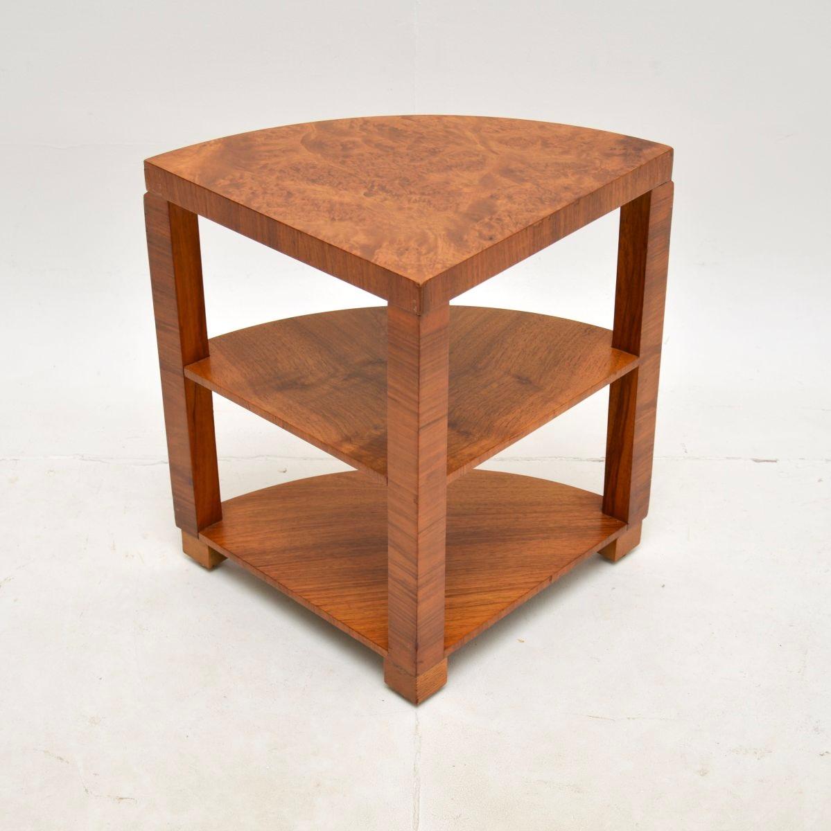 Art Deco Burr Walnut Nesting Coffee Table For Sale 5