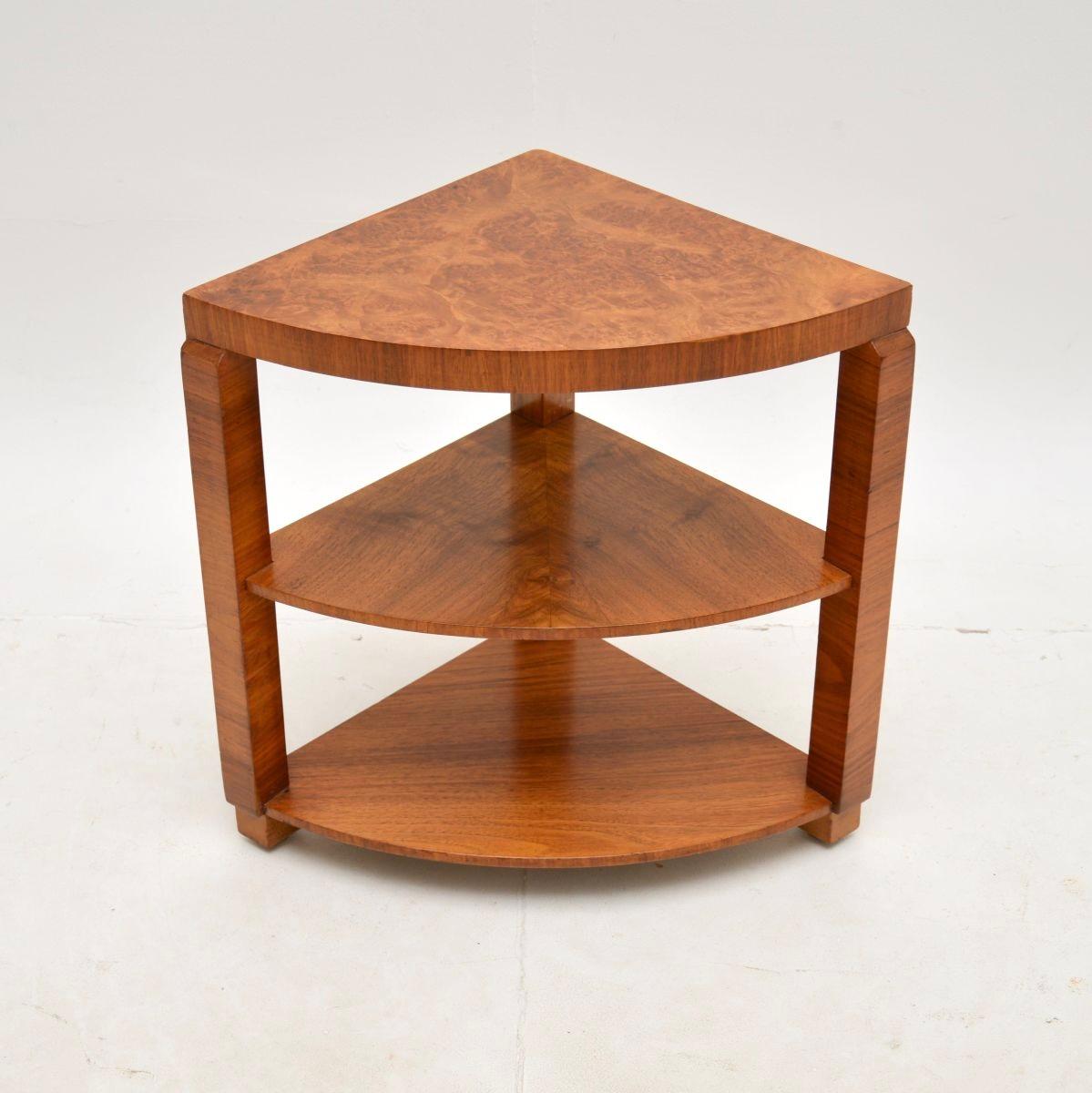 Art Deco Burr Walnut Nesting Coffee Table For Sale 6