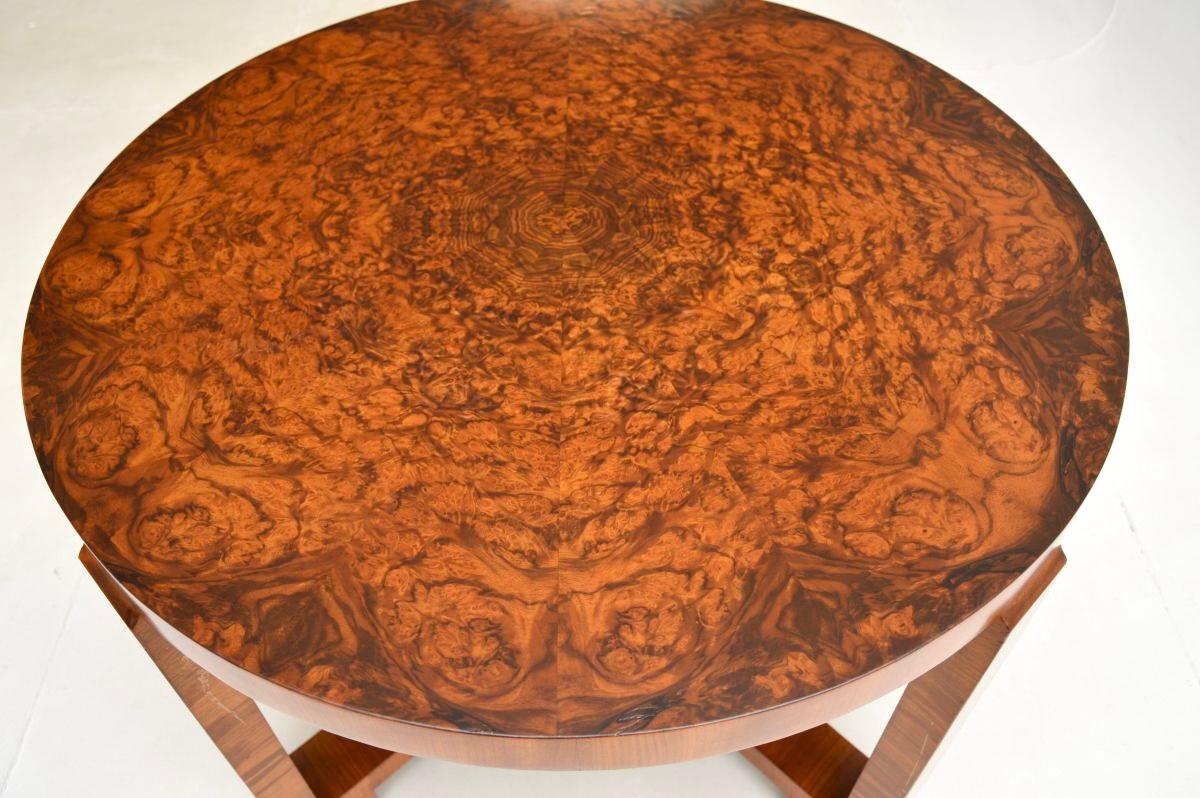 Art Deco Burr Walnut Nesting Coffee Table For Sale 2