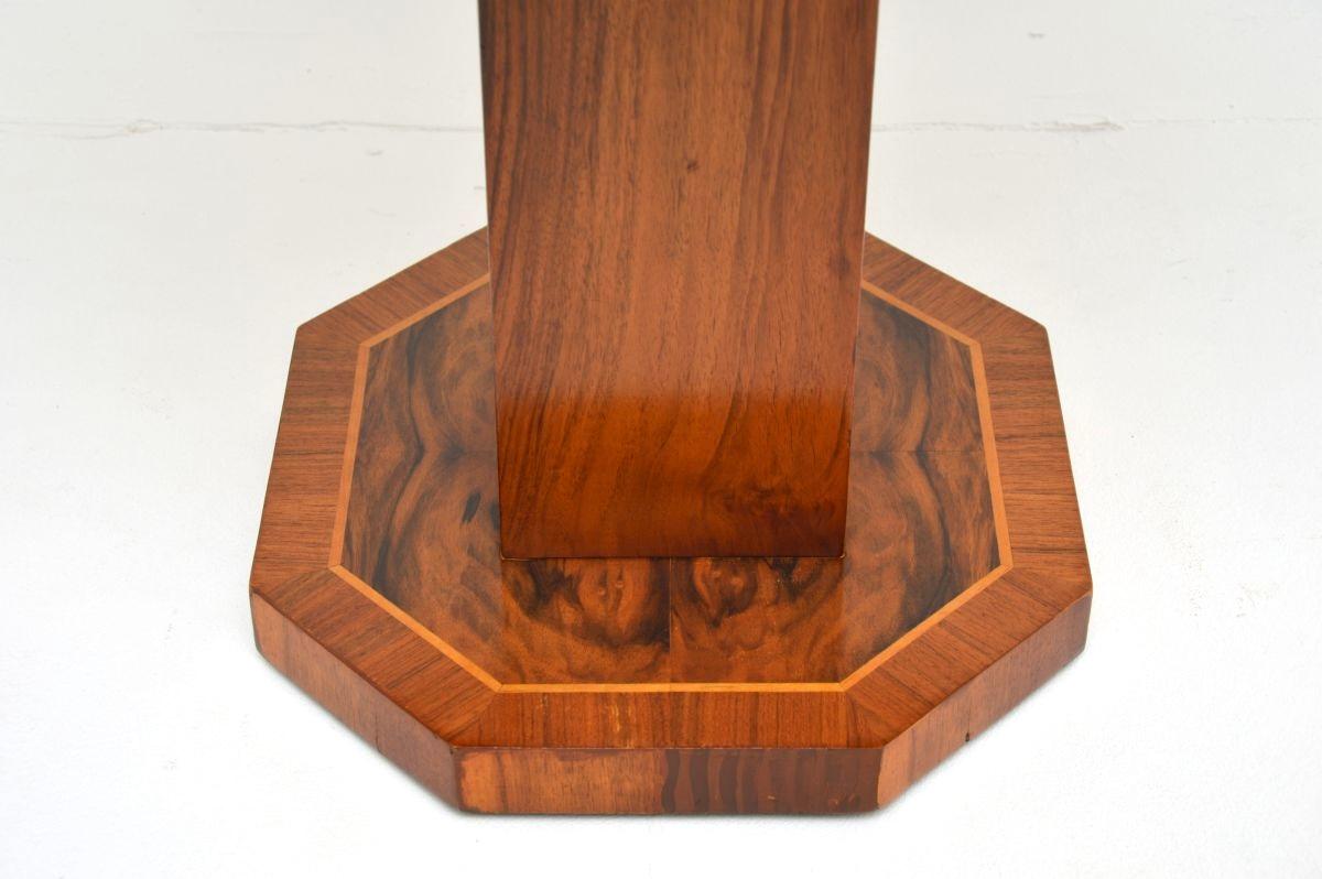 Noce Tavolino occasionale in radica di noce Art Deco / Tavolino da caffè