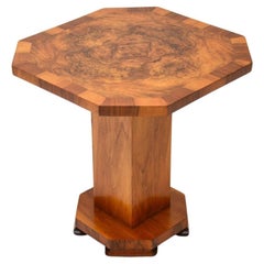 Art Deco Burr Walnut Occasional Side Table / Coffee Table