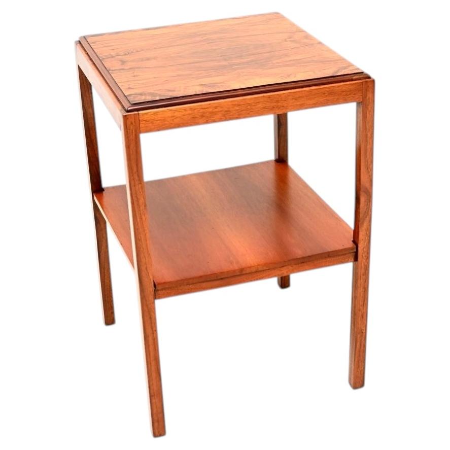 Art Deco Burr Walnut Side Table
