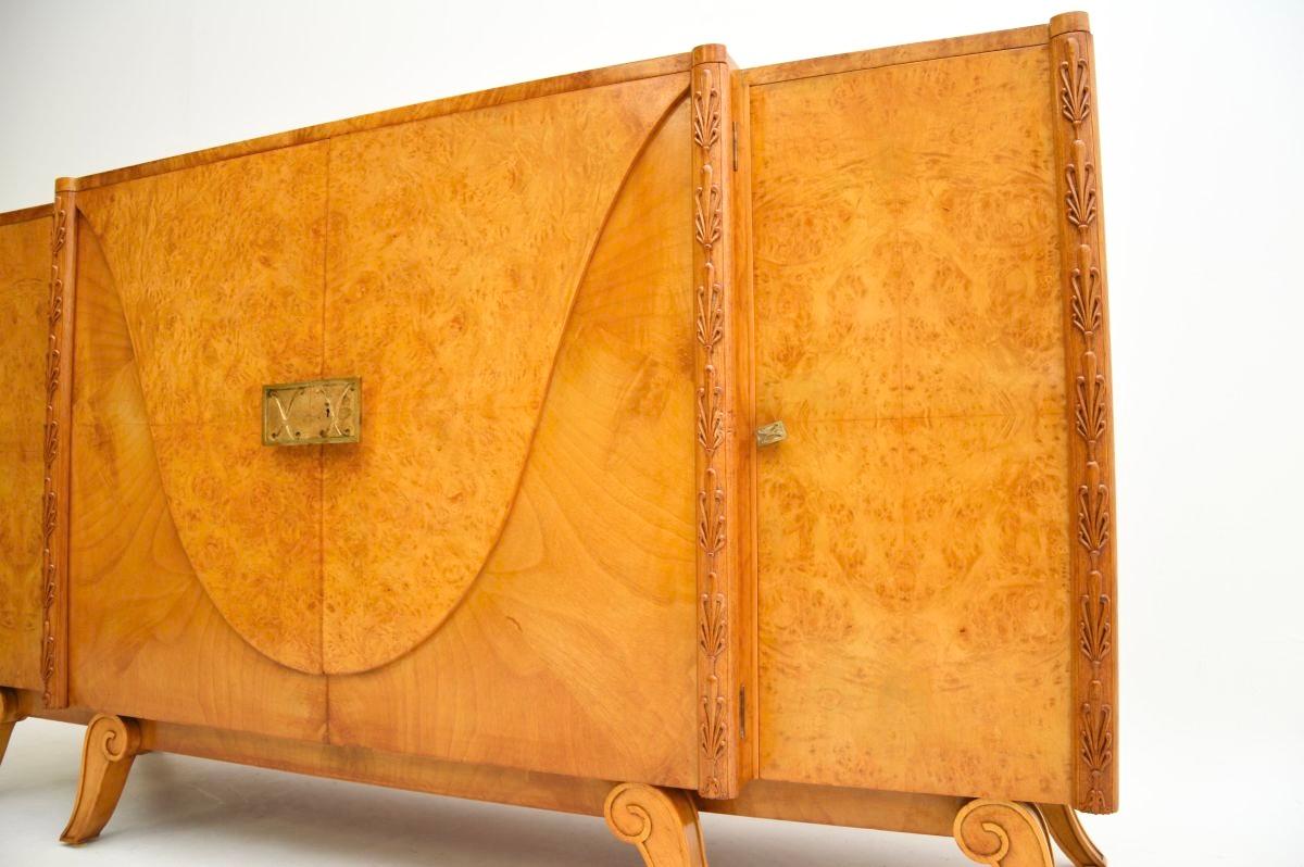 Art Deco Burr Walnut Sideboard by Hille For Sale 5