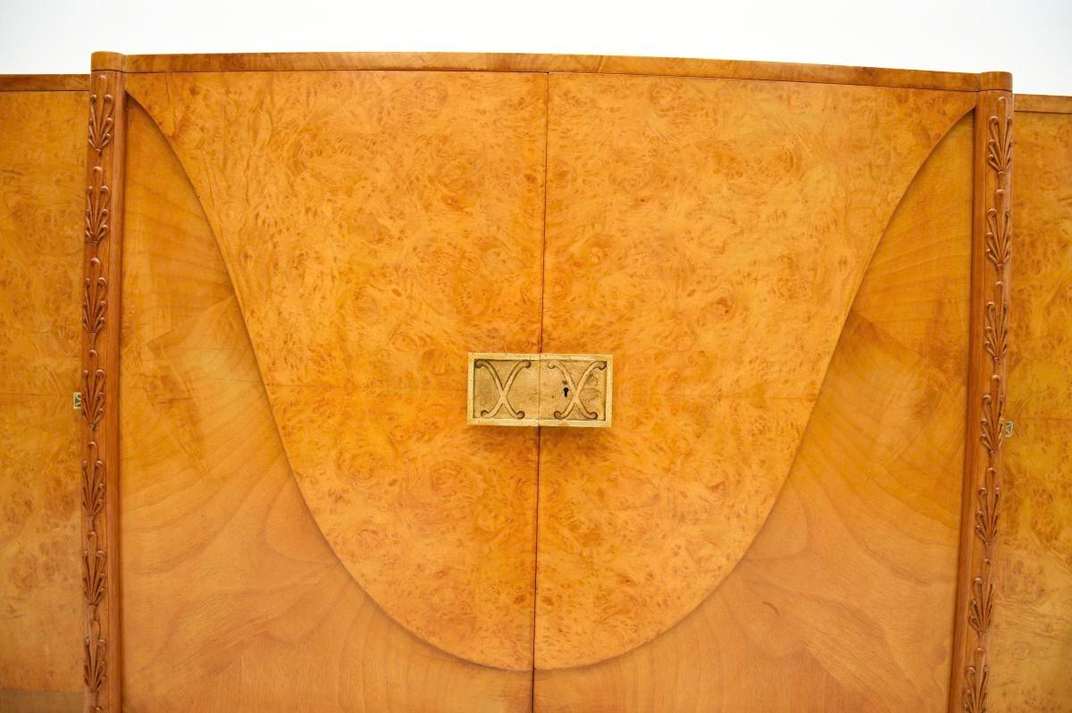Art Deco Burr Walnut Sideboard by Hille For Sale 7