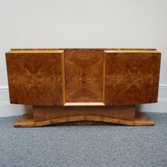 Art Deco Burr Walnut Sideboard by Hille