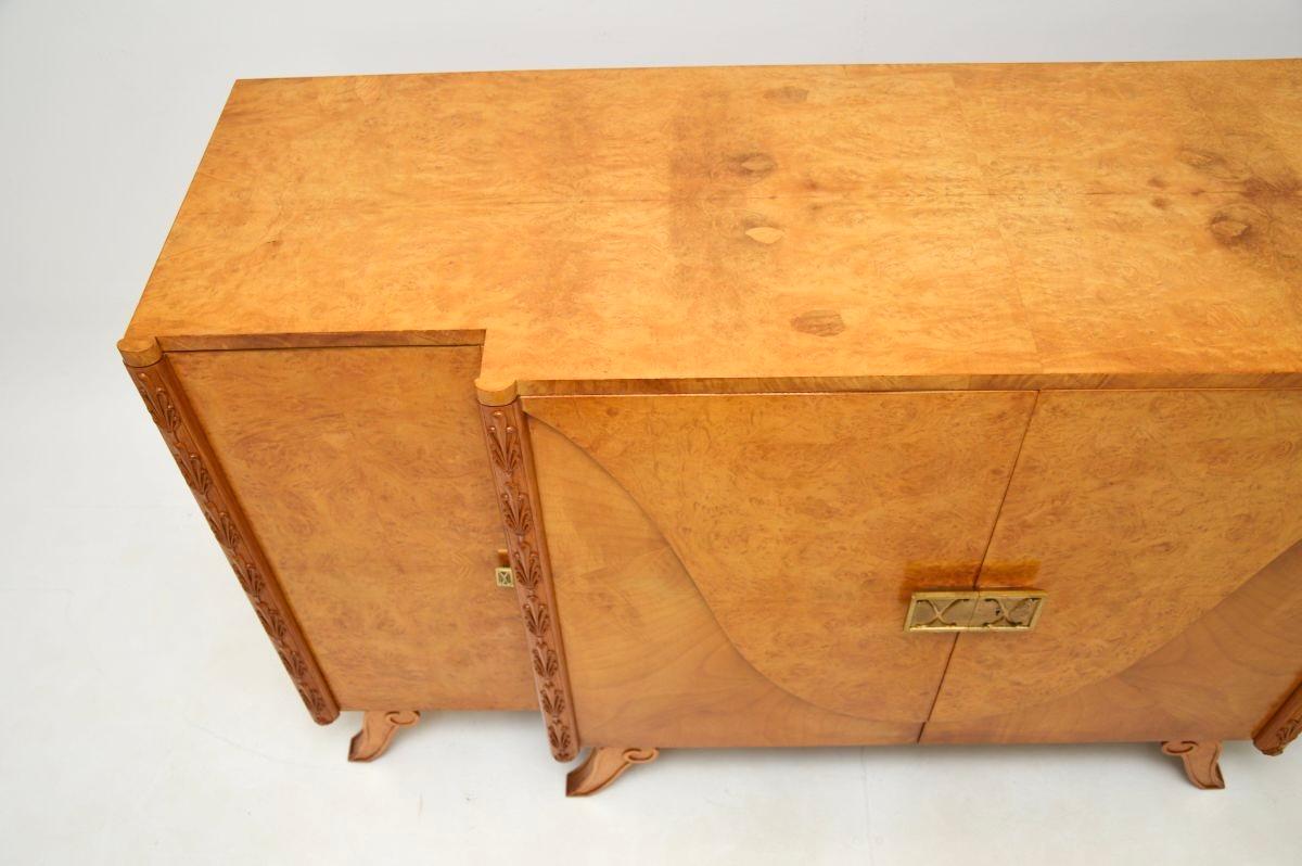 Art Deco Burr Walnut Sideboard by Hille For Sale 2