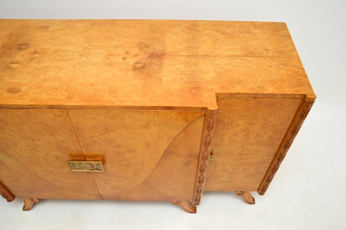 Art Deco Burr Walnut Sideboard by Hille For Sale 3