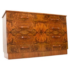 Art Deco Burr Walnut Sideboard / Chest of Drawers