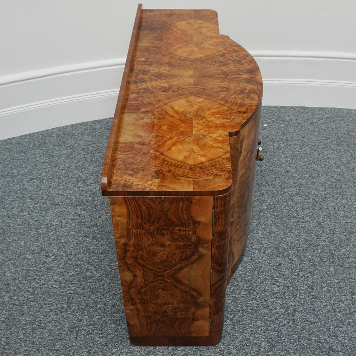 Art Deco Burr Walnut Sideboard 9