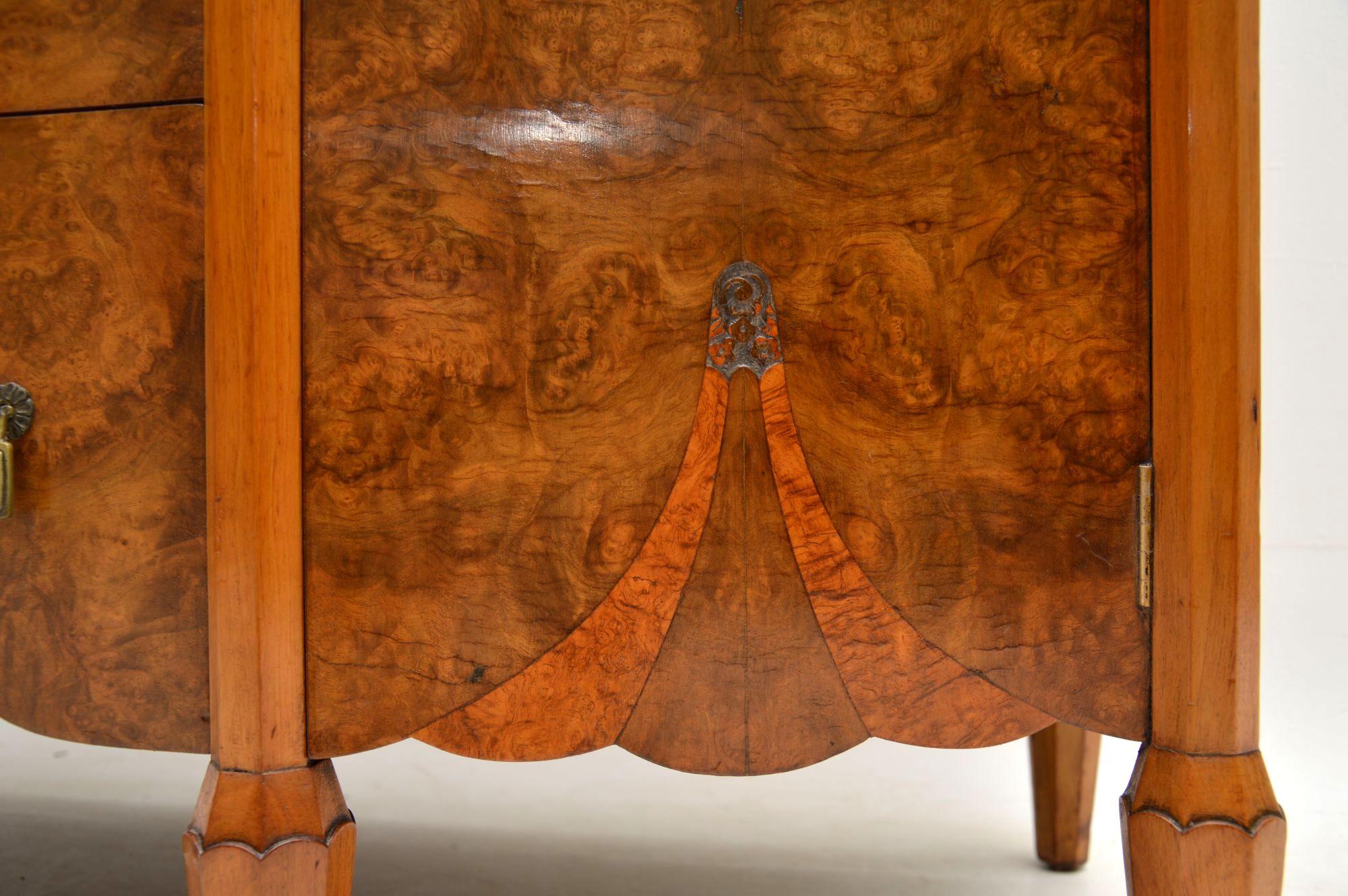 Art Deco Burr Walnut Sideboard  1