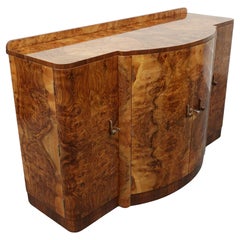 Art Deco Burr Walnut Sideboard